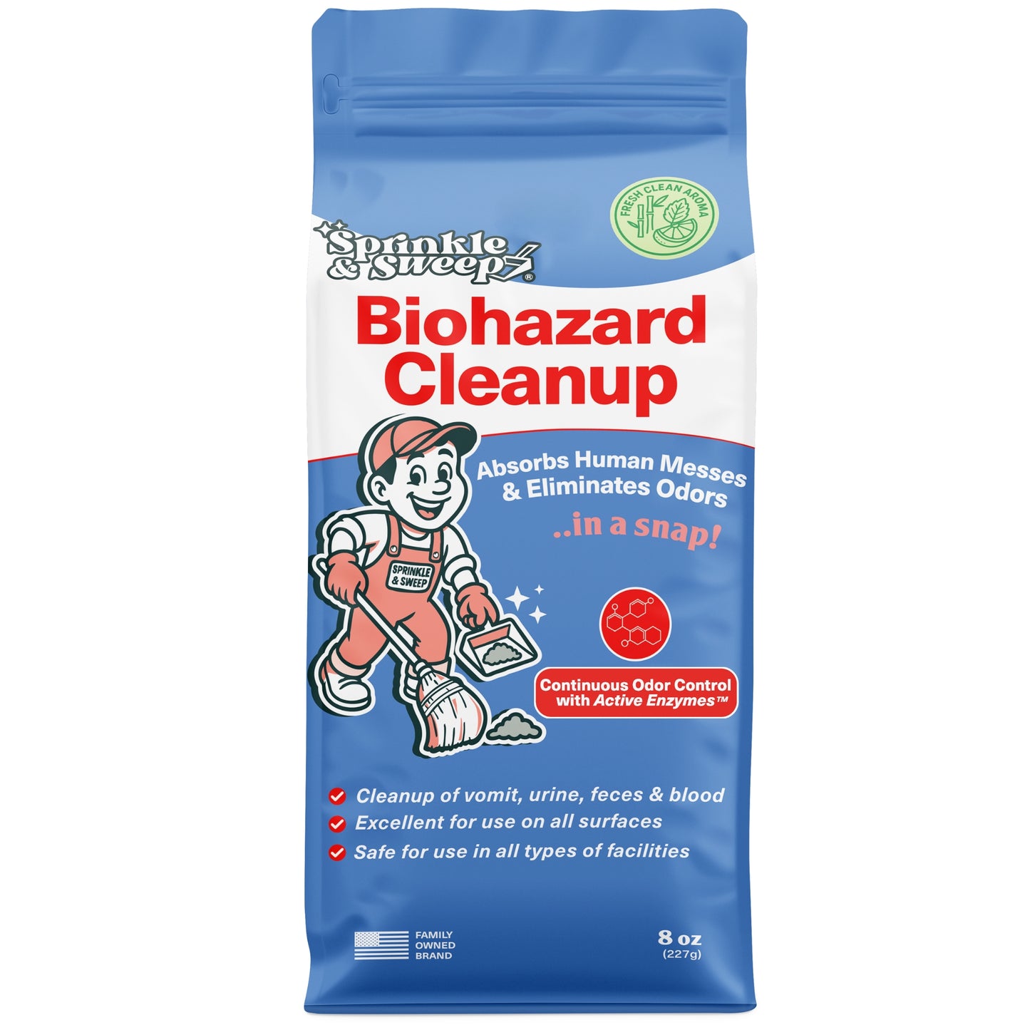 Biohazard Cleanup - Odor Eliminating Super Absorbent (CASE of 40 Bags)