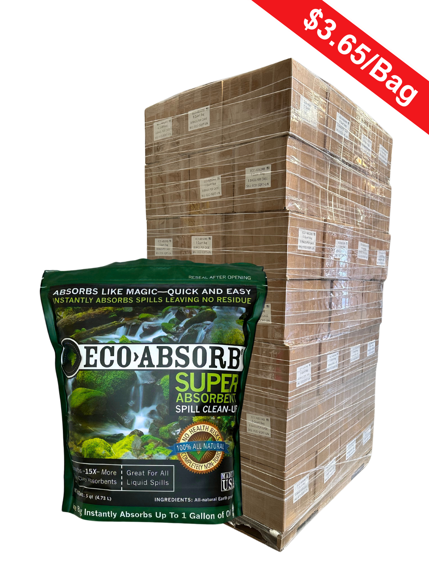 480 Bags - 5QRT Eco Absorb (Full Pallet)