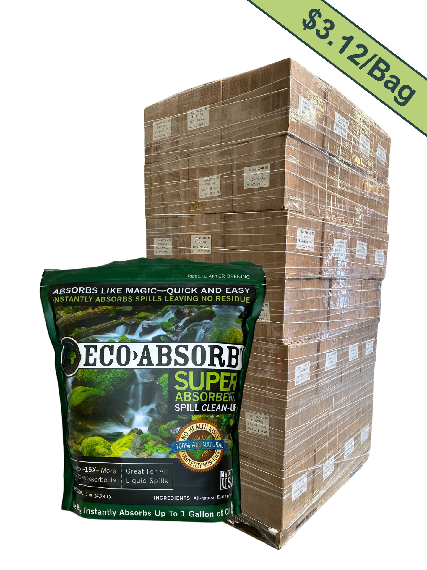 480 Bags - 5QRT Eco Absorb (Full Pallet)